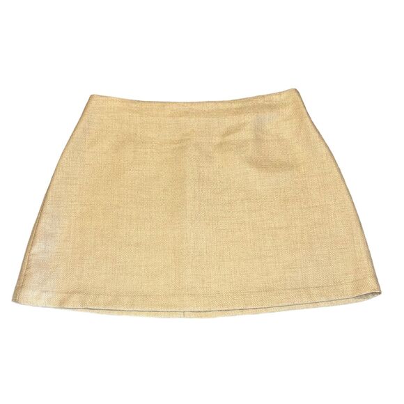 Vintage Y2K Women's Chesley Gold Flared Skirt Polyester Back Zip Size Medium - Picture 2 of 4